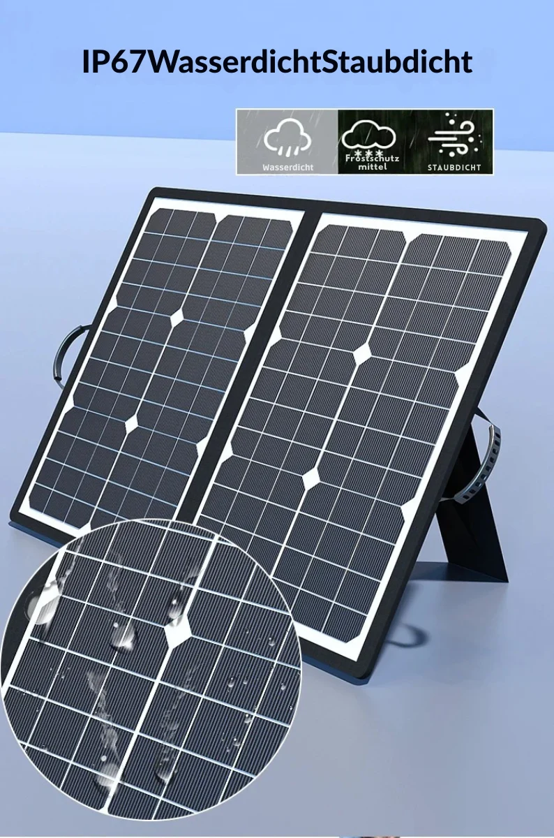 Fleksibelt 1000W Solpanel Kit til Camping og Rejser