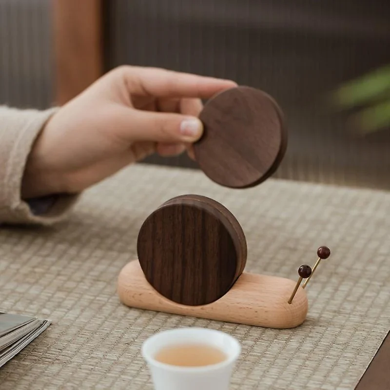 Skandinaviske Valnød Coasters - Minimalistisk Design og Bæredygtighed