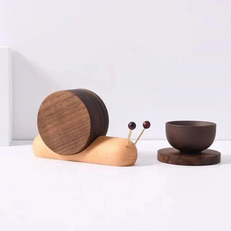 Skandinaviske Valnød Coasters - Minimalistisk Design og Bæredygtighed