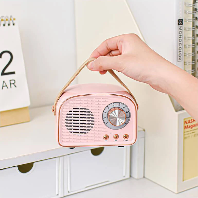VintageLyric | Bærbar Bluetooth Højttaler med FM Radio