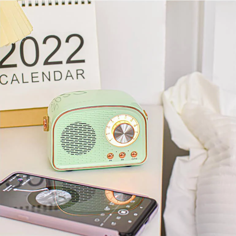 VintageLyric | Bærbar Bluetooth Højttaler med FM Radio