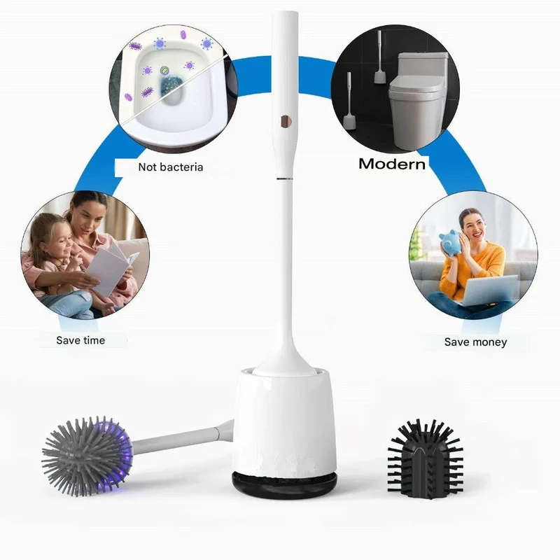 Smart Toiletbørste med UV-sterilisering og Dobbelt Hoved
