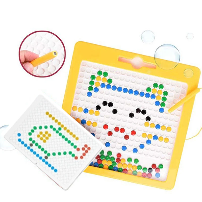 Interaktiv Magnetisk Tegneplade med Farverige Perler
