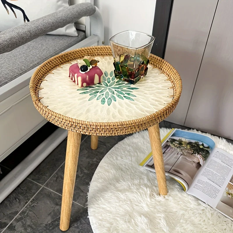 Elegant Skandinavisk Sidebord i Rattan - Nia
