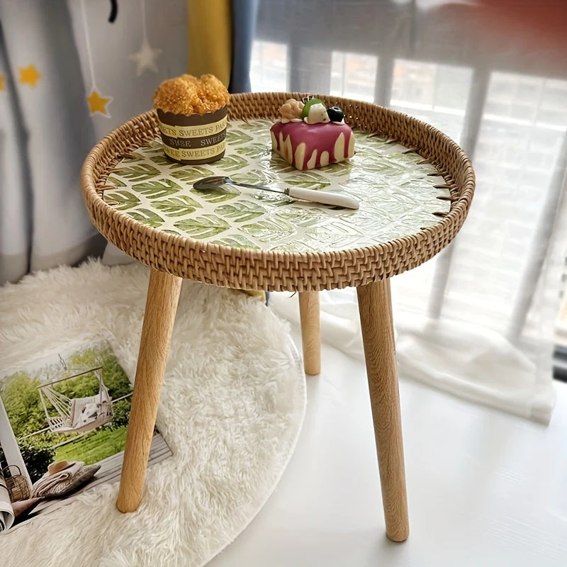 Elegant Skandinavisk Sidebord i Rattan - Nia