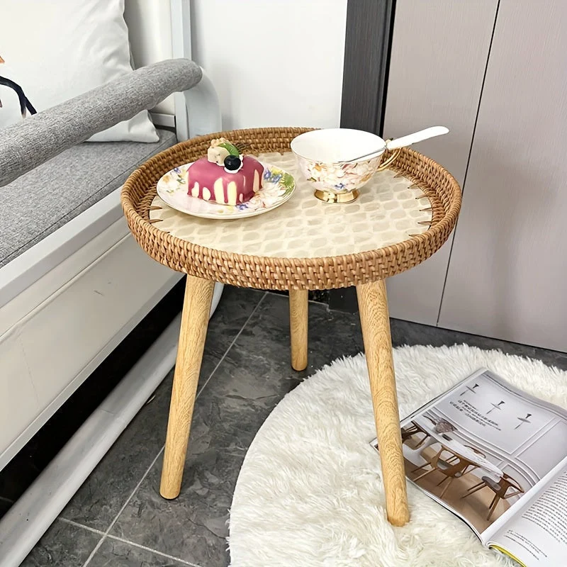 Elegant Skandinavisk Sidebord i Rattan - Nia