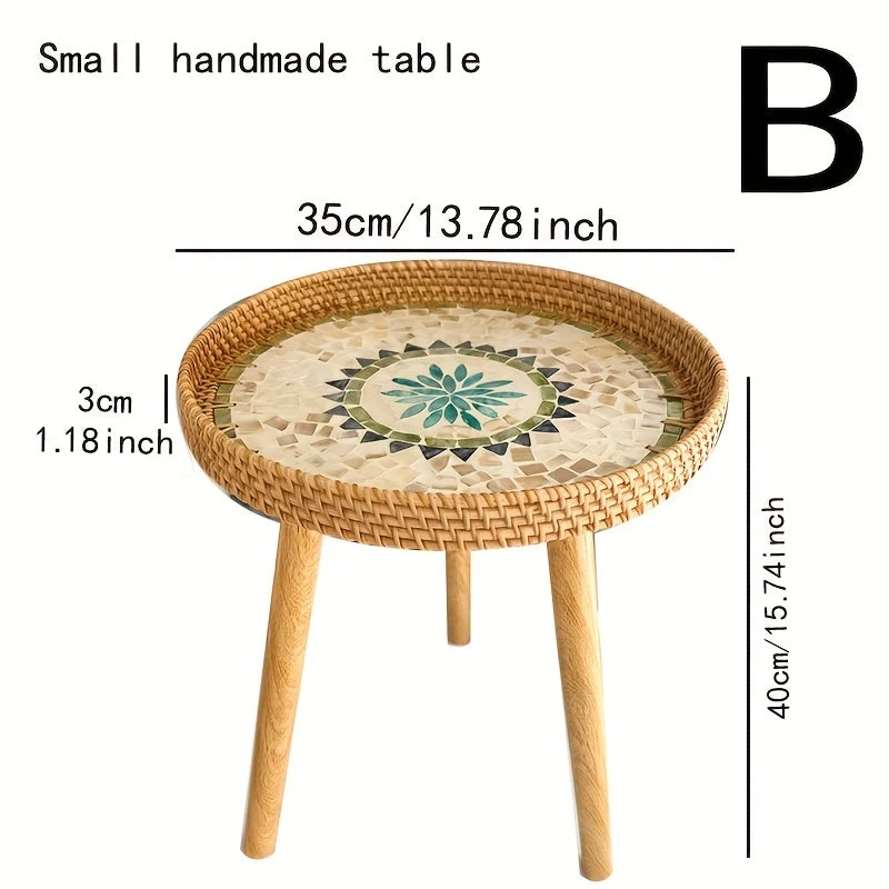 Elegant Skandinavisk Sidebord i Rattan - Nia