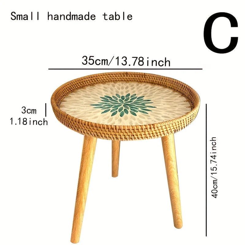 Elegant Skandinavisk Sidebord i Rattan - Nia