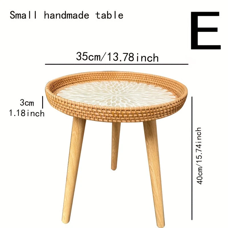 Elegant Skandinavisk Sidebord i Rattan - Nia