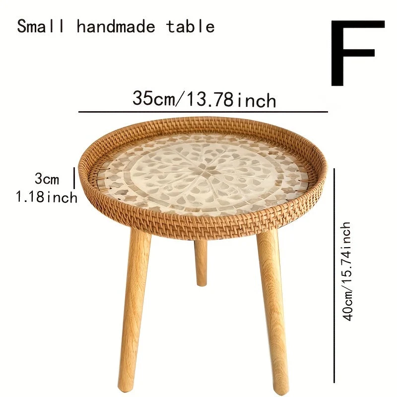Elegant Skandinavisk Sidebord i Rattan - Nia
