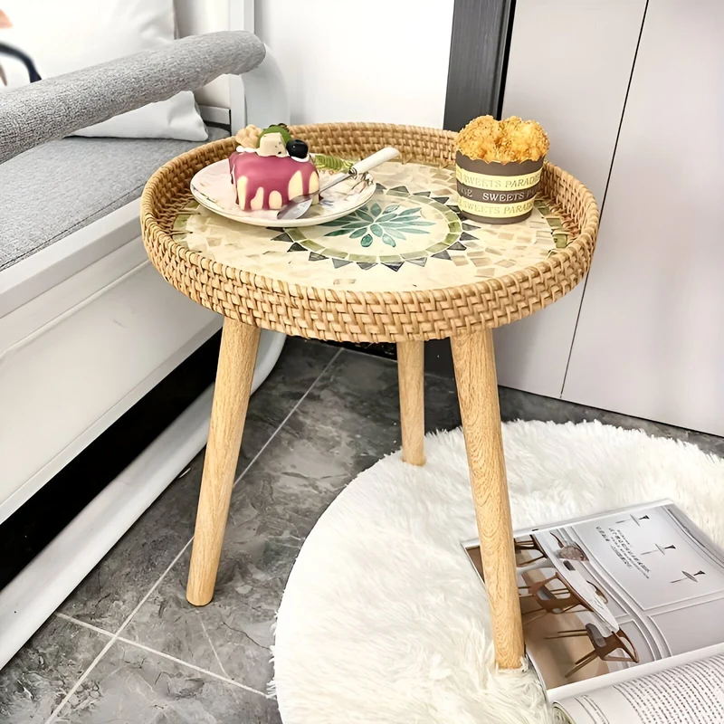 Elegant Rundt Rattanbord til Dit Hjem