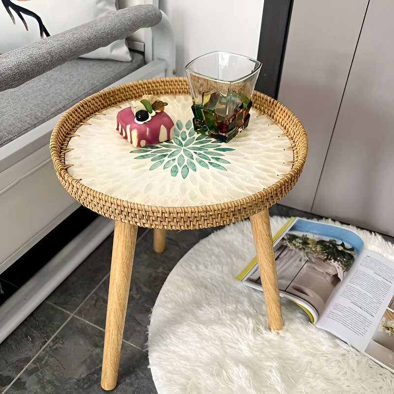 Elegant Rundt Rattanbord til Dit Hjem