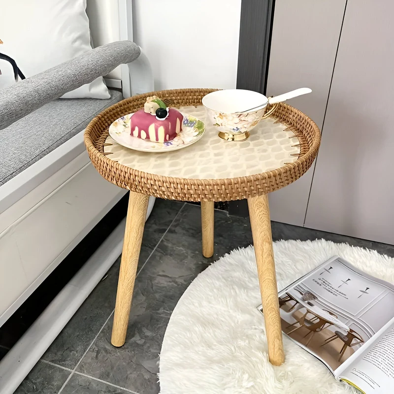 Elegant Rundt Rattanbord til Dit Hjem