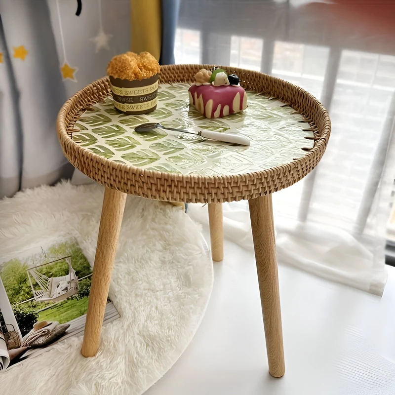 Elegant Rundt Rattanbord til Dit Hjem