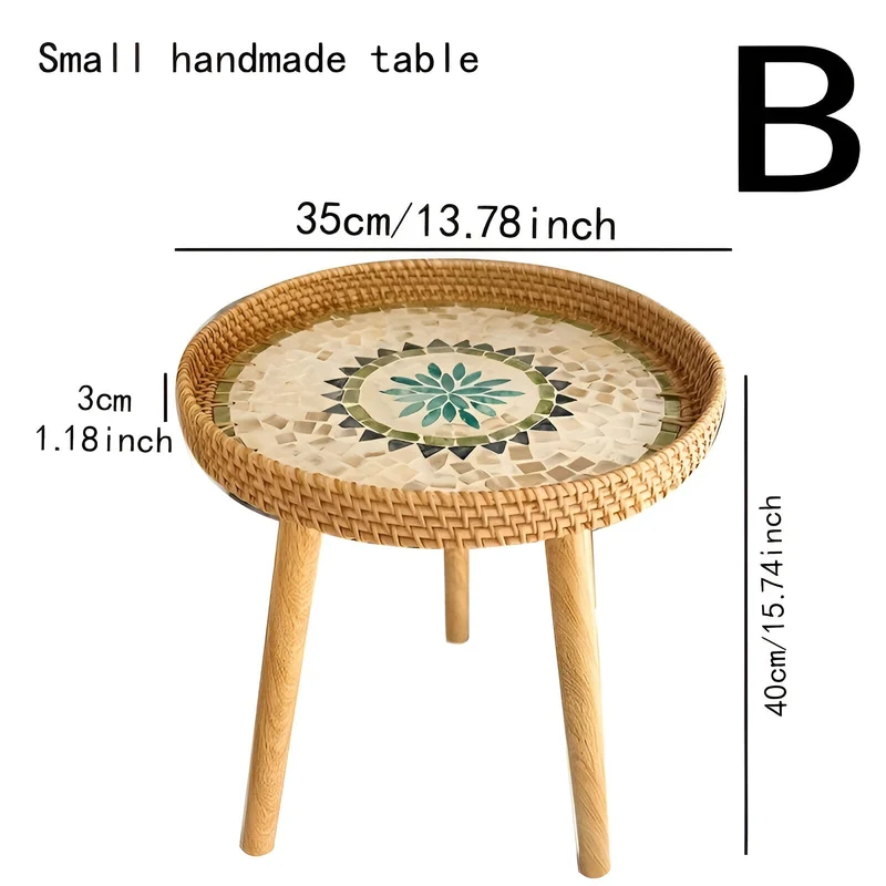 Elegant Rundt Rattanbord til Dit Hjem