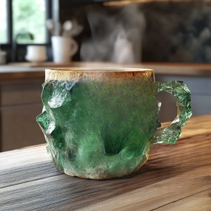 Luxuriøs GemTasse | Håndlavet krus til café og te med glitrende design