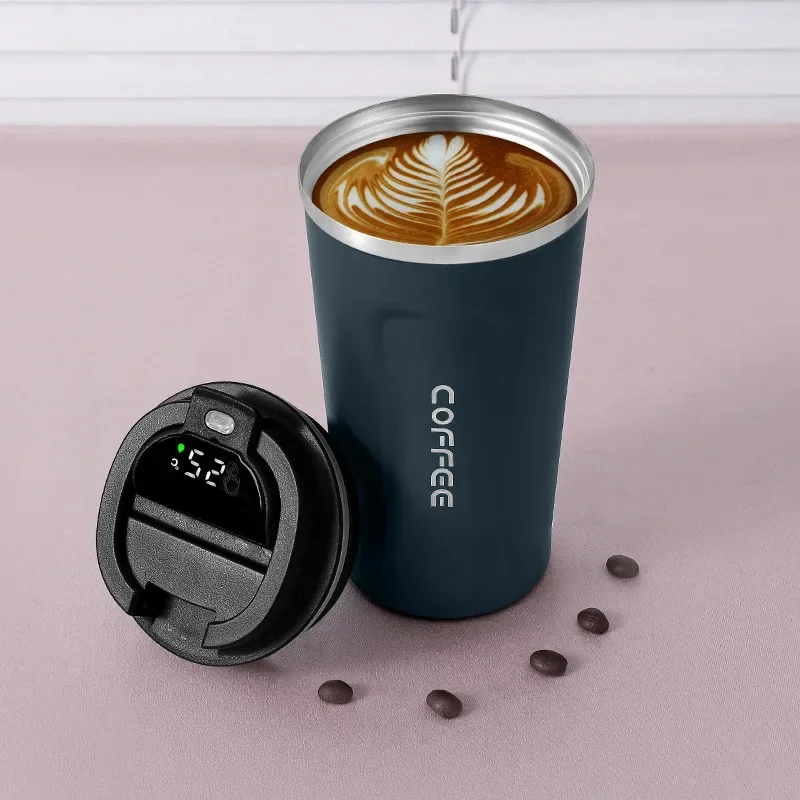 Smart Termokop i Rustfrit Stål med Temperaturdisplay – ChillGuard