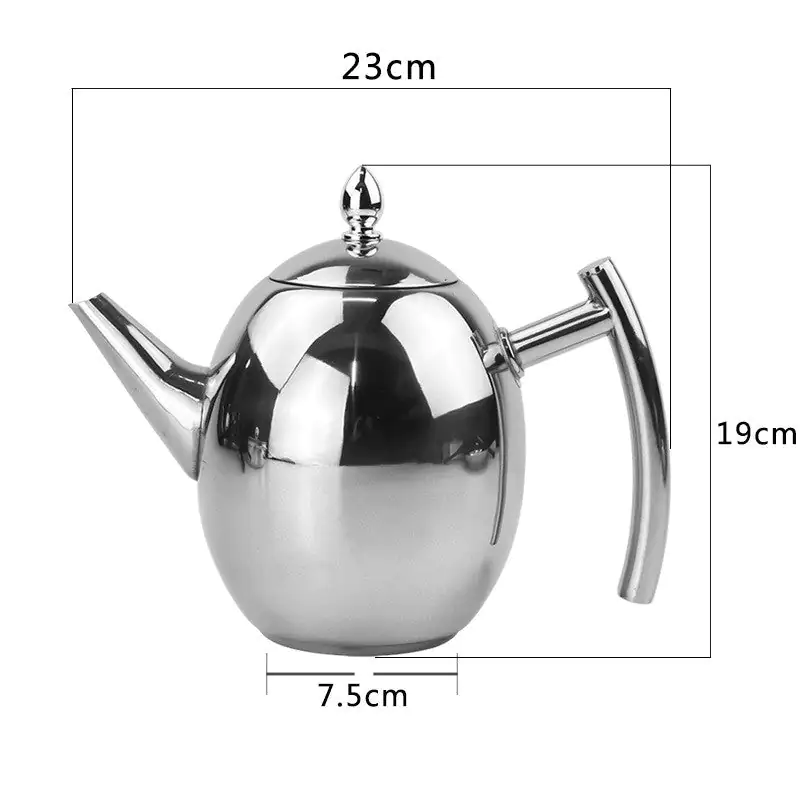 Stilfuld Stål Teapot med Indbygget Infuser