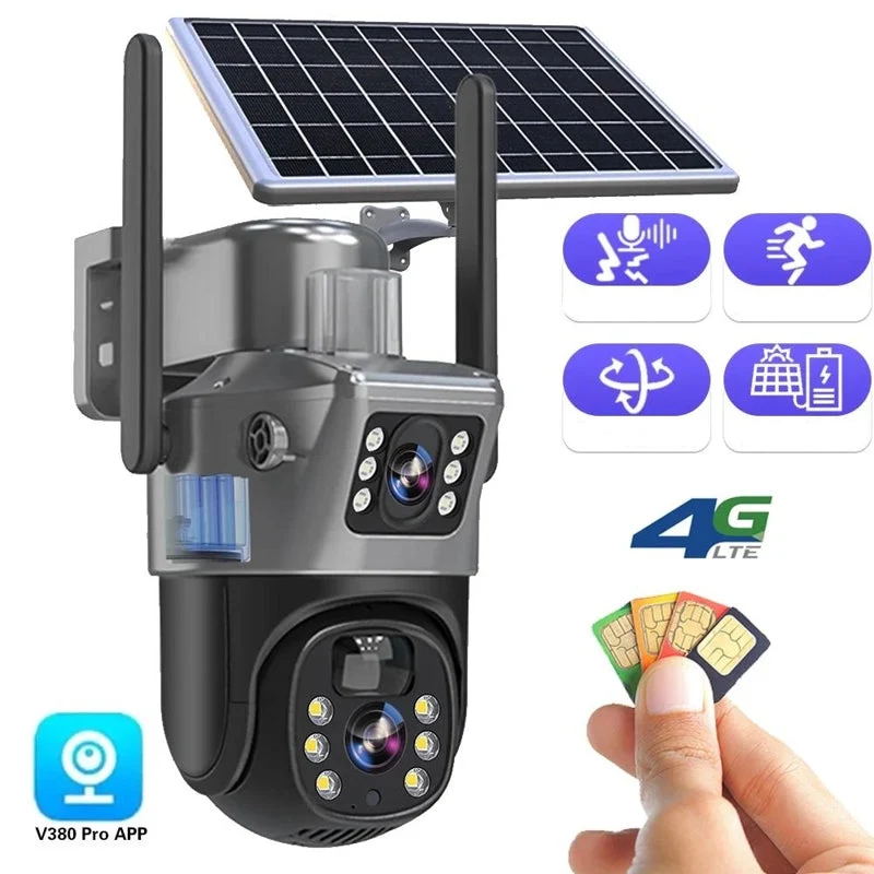 Trådløs 4K Overvågningskamera med Solpanel – SkyWatch Pro
