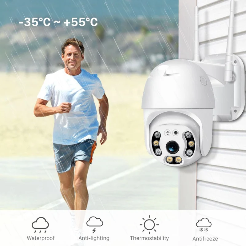 Smart WiFi Udendørs Overvågningskamera – SkyGuard 360