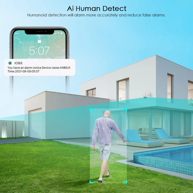 Smart WiFi Udendørs Overvågningskamera – SkyGuard 360