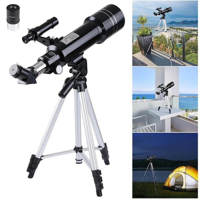 Stjernekikkert 400/70mm | Præcisionsreflektor med Stabilt Stativ