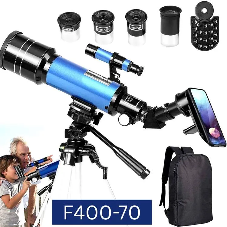 Begynderteleskop med 70 mm Apertur og 400 mm Brændvidde