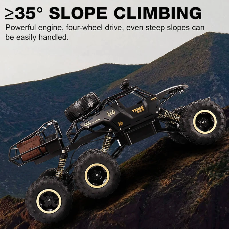 Terræn RC Lastbil med 6 Hjul | 1:12 Monstermodel med 52 km/t