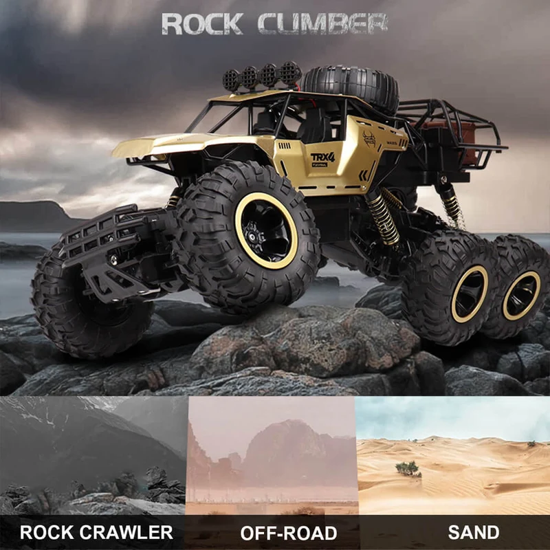 Terræn RC Lastbil med 6 Hjul | 1:12 Monstermodel med 52 km/t