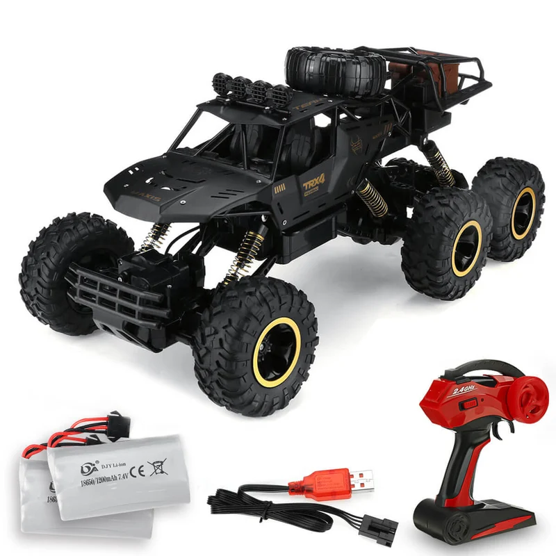 Terræn RC Lastbil med 6 Hjul | 1:12 Monstermodel med 52 km/t