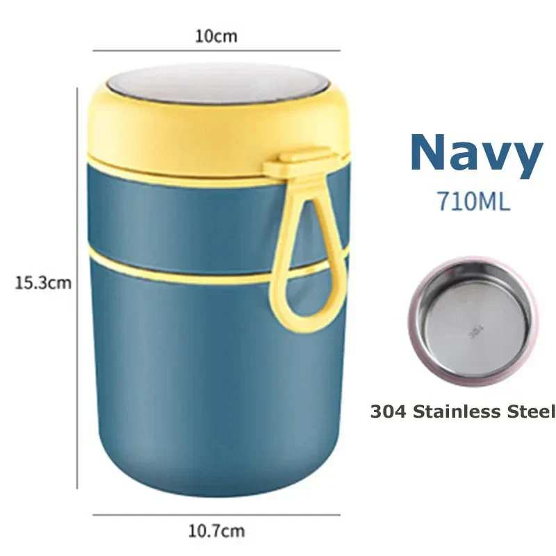 Isolerende Stålbeholder til Mad | 530 ml / 710 ml | Praktisk og Holdbar