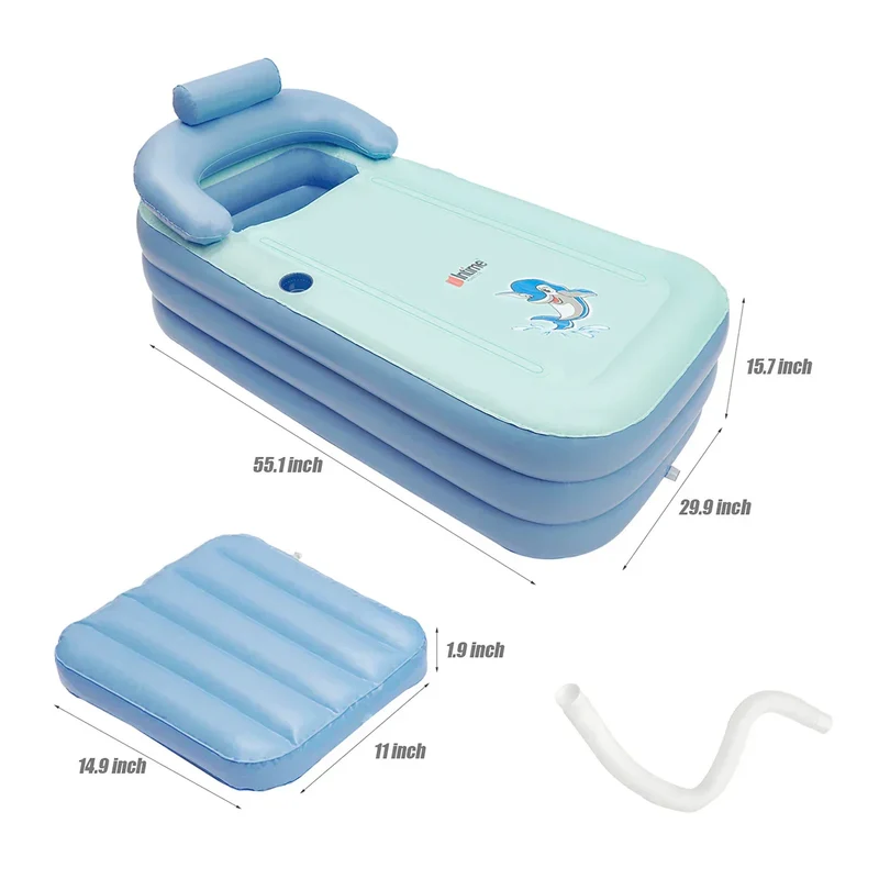 Inflatable Baby Bathtub med Komfortabel Pude – Sikker og Blød Oplevelse