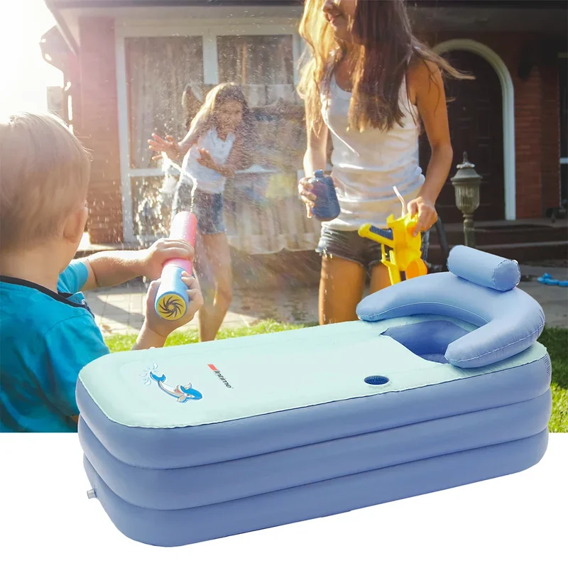 Inflatable Baby Bathtub med Komfortabel Pude – Sikker og Blød Oplevelse