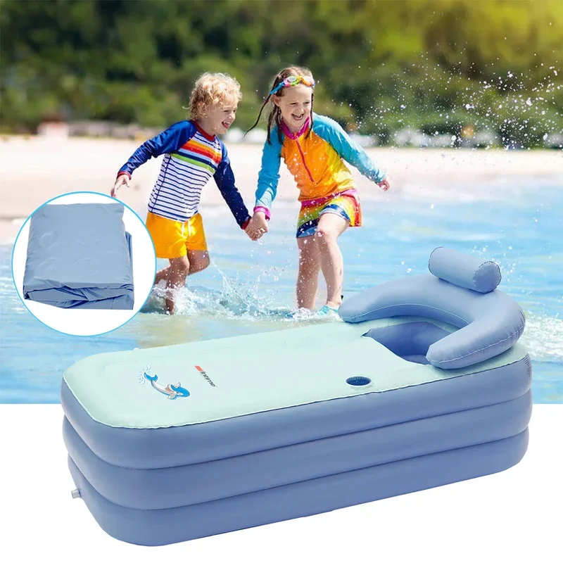 Inflatable Baby Bathtub med Komfortabel Pude – Sikker og Blød Oplevelse
