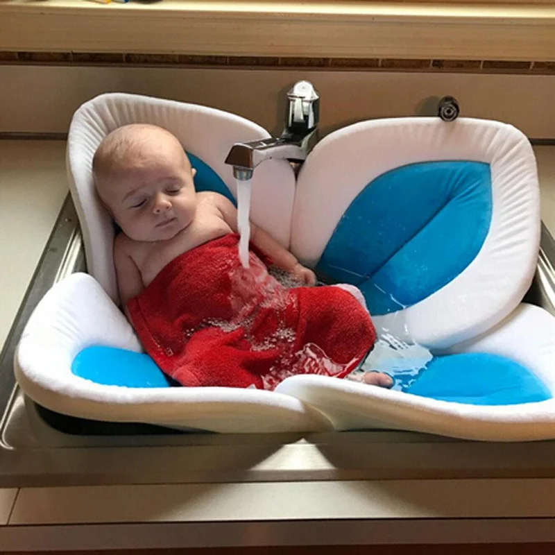 Blød Babybadekar til Vask eller Rejse – Blomsterbadekar