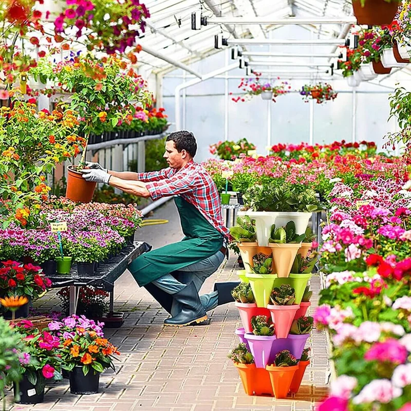 Pladsbesparende Stabelbare Blomsterkasser - GrønneHjørner