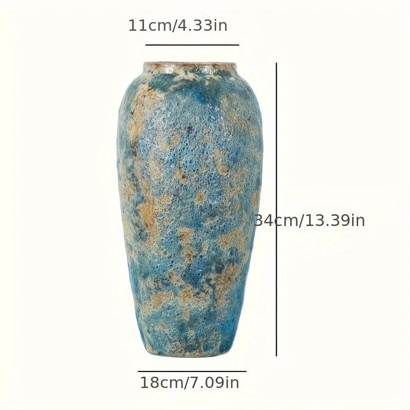 Unik Håndlavet Terracotta Vasen med Vintage Stil