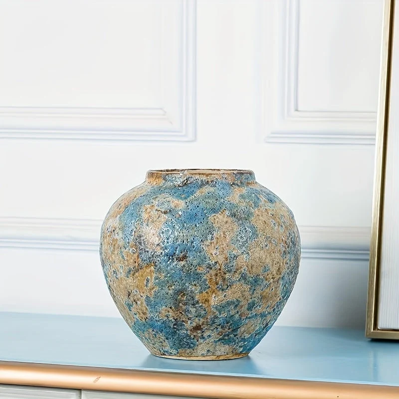 Unik Håndlavet Terracotta Vasen med Vintage Stil