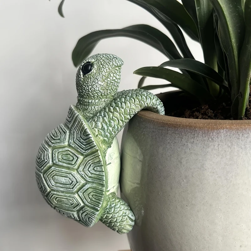 Sød hængeplante i skildpaddedesign – Perfekt til hjemmet og haven