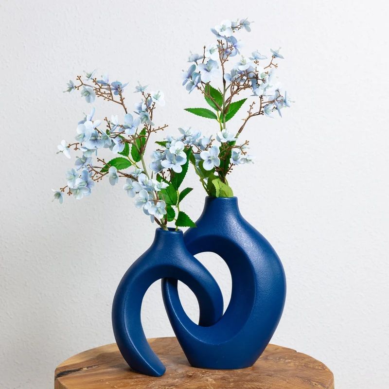 Elegant Blomsterkrukke med Flettet Design