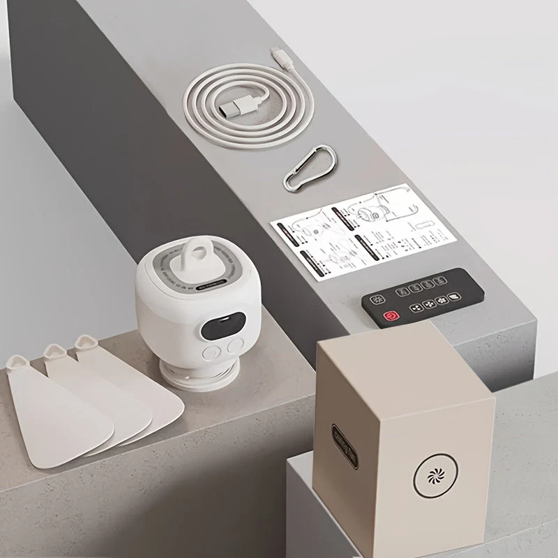 Bærbar USB-Genopladelig Ventilator med LED-Lys