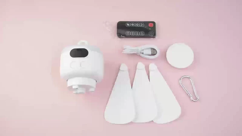 Bærbar USB-Genopladelig Ventilator med LED-Lys