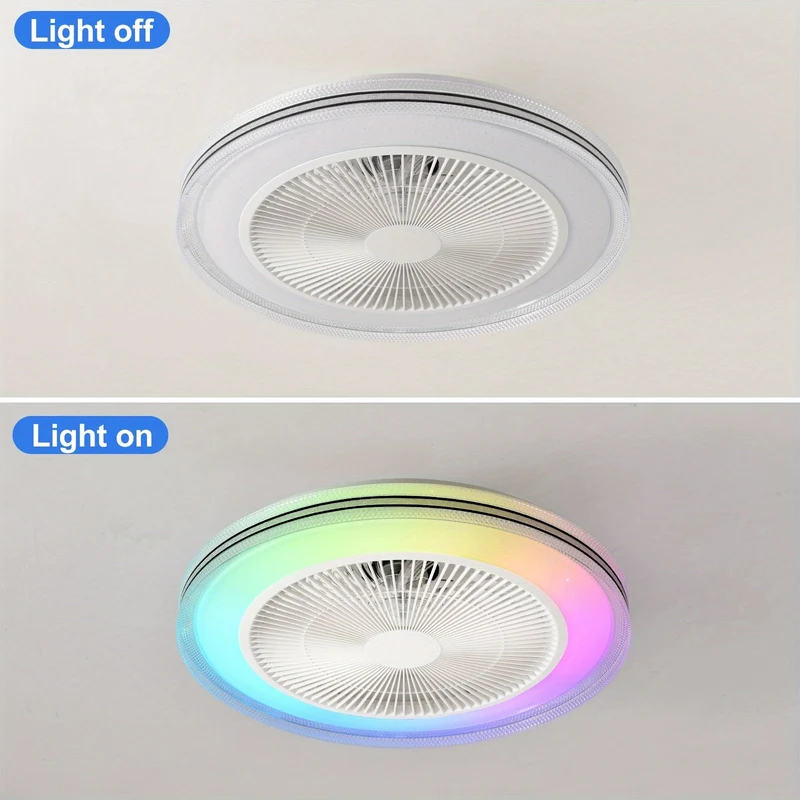 Smart Loft Ventilator med RGB-belysning – Stilfuld og Effektiv