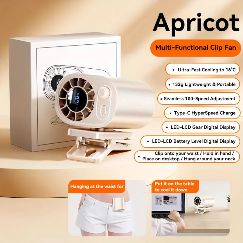 Mini Ventilator AirFlowClip – Effektiv Køling Overalt