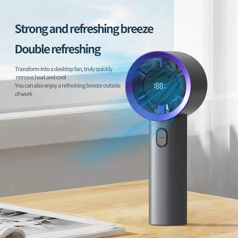 Bærbar Mini Ventilator med USB Opladning