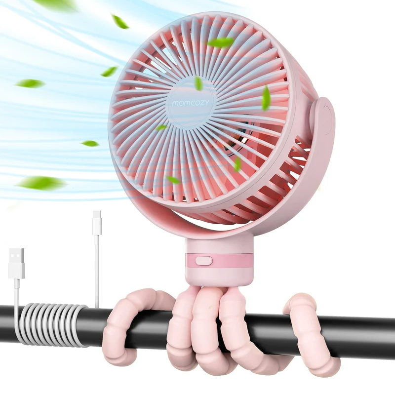 Bærbar USB-ventilator til rejser med genopladeligt batteri