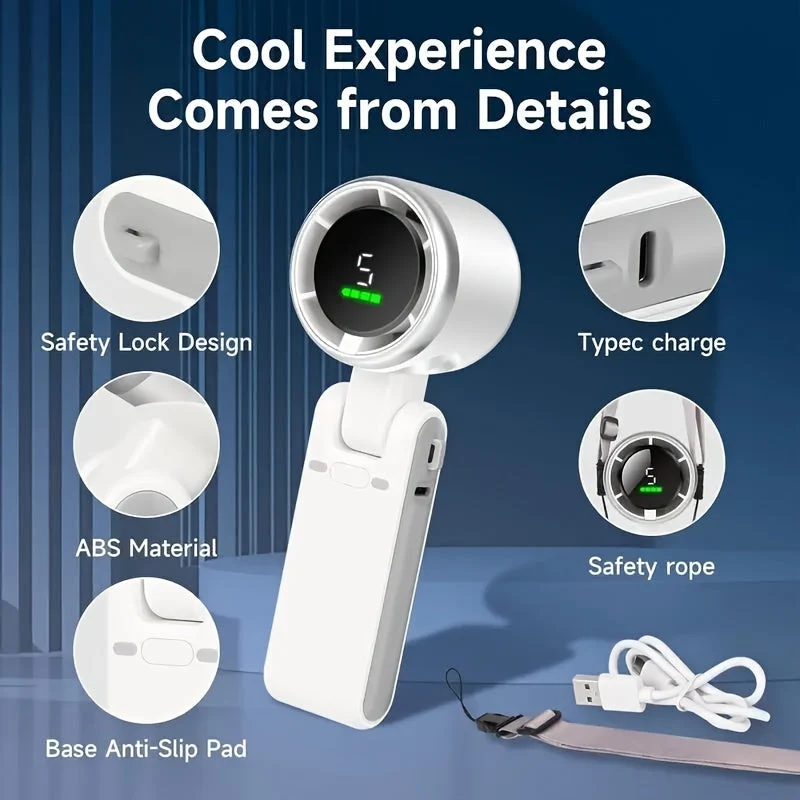 Kompakt USB Ventilator med 5 Hastigheder – 3-i-1 Design