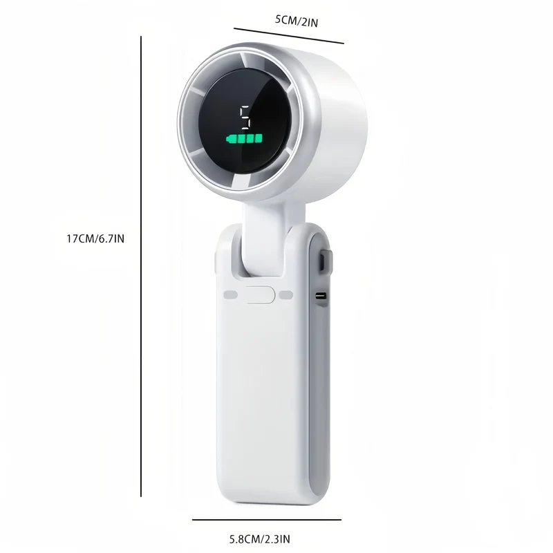 Kompakt USB Ventilator med 5 Hastigheder – 3-i-1 Design
