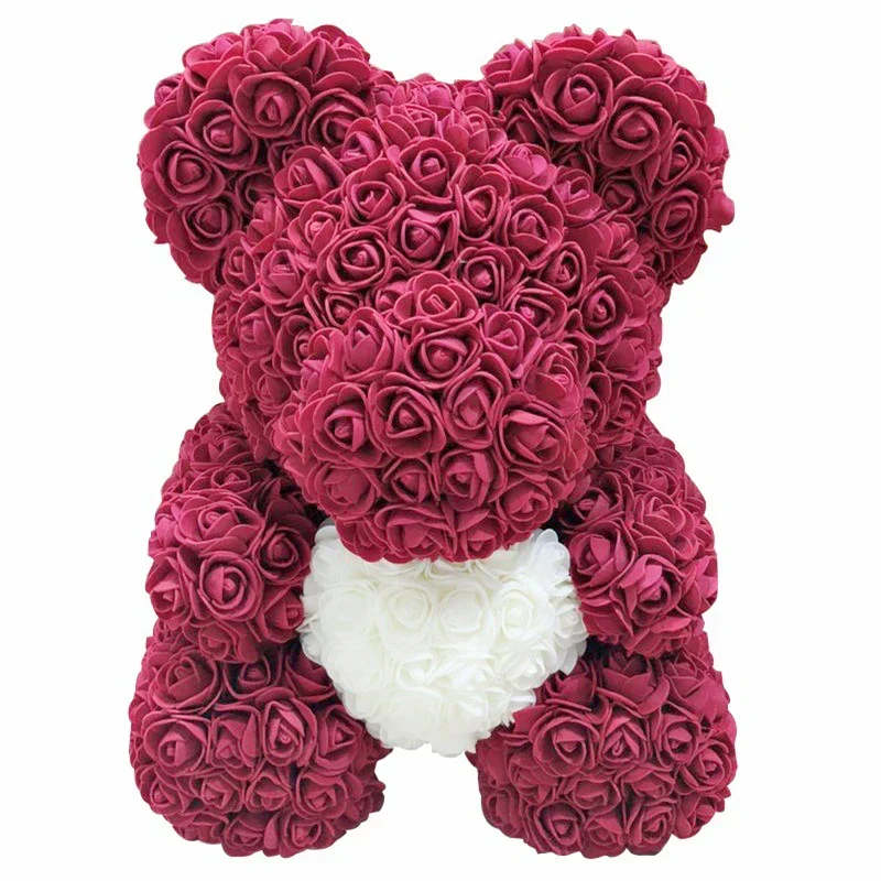 Evigt Blomstrende Rosa Bamse | Håndlavet Elegance til Kærlighedsøjeblikke