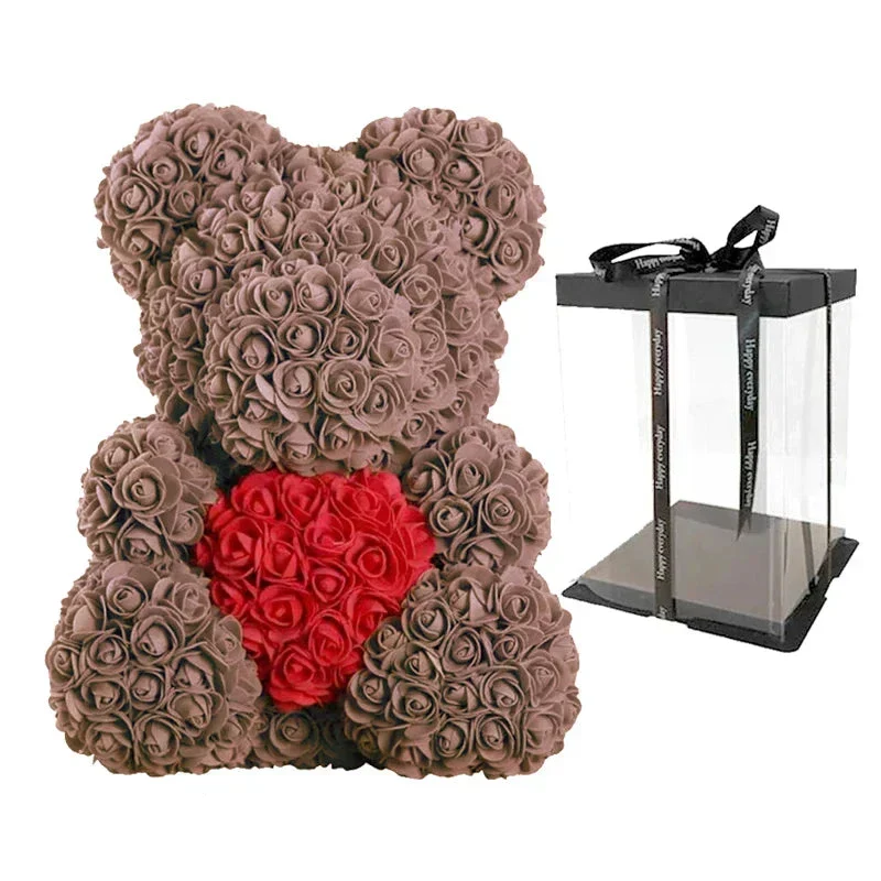 Evigt Blomstrende Rosa Bamse | Håndlavet Elegance til Kærlighedsøjeblikke